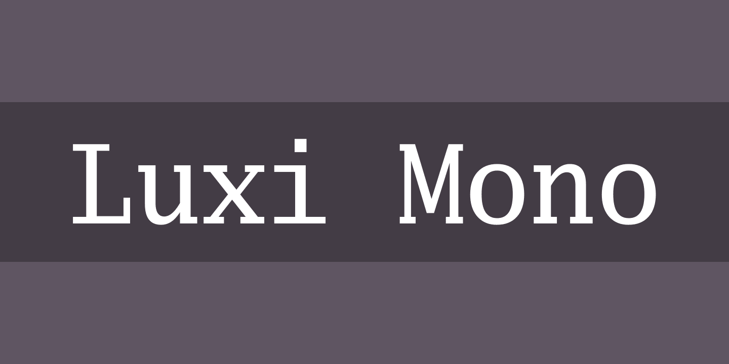 Przykładowa czcionka Luxi Mono #1